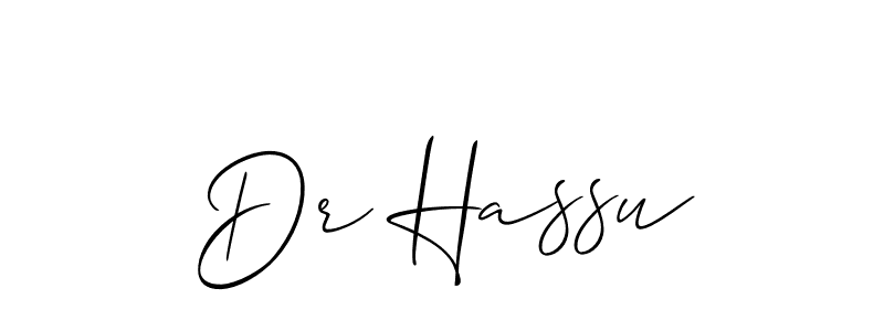 How to Draw Dr Hassu signature style? Allison_Script is a latest design signature styles for name Dr Hassu. Dr Hassu signature style 2 images and pictures png