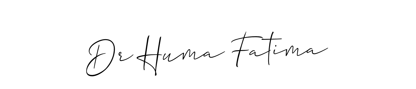 Once you've used our free online signature maker to create your best signature Allison_Script style, it's time to enjoy all of the benefits that Dr Huma Fatima name signing documents. Dr Huma Fatima signature style 2 images and pictures png