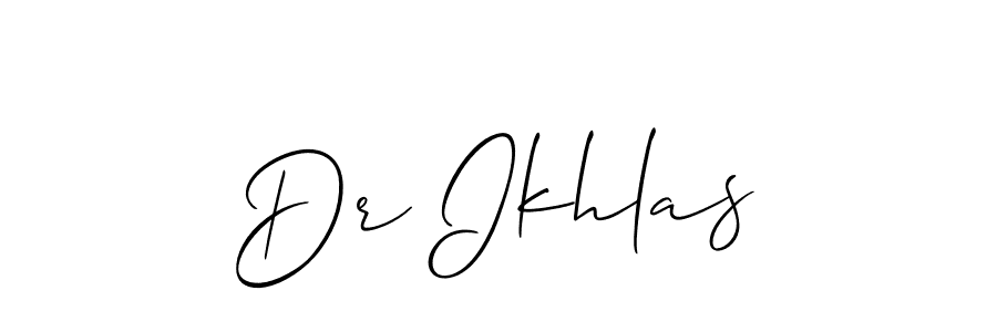 Make a beautiful signature design for name Dr Ikhlas. Use this online signature maker to create a handwritten signature for free. Dr Ikhlas signature style 2 images and pictures png