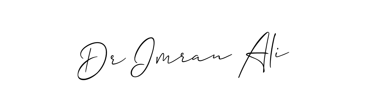 Use a signature maker to create a handwritten signature online. With this signature software, you can design (Allison_Script) your own signature for name Dr Imran Ali. Dr Imran Ali signature style 2 images and pictures png