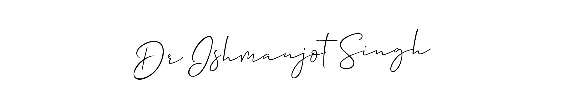 How to make Dr Ishmanjot Singh name signature. Use Allison_Script style for creating short signs online. This is the latest handwritten sign. Dr Ishmanjot Singh signature style 2 images and pictures png