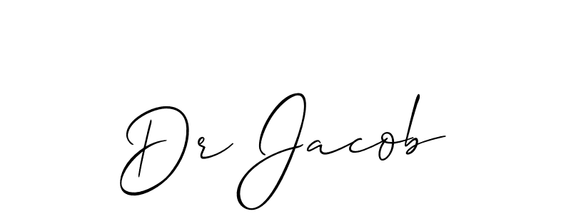 How to make Dr Jacob signature? Allison_Script is a professional autograph style. Create handwritten signature for Dr Jacob name. Dr Jacob signature style 2 images and pictures png