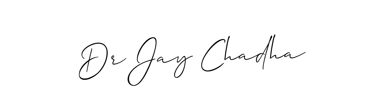 Create a beautiful signature design for name Dr Jay Chadha. With this signature (Allison_Script) fonts, you can make a handwritten signature for free. Dr Jay Chadha signature style 2 images and pictures png