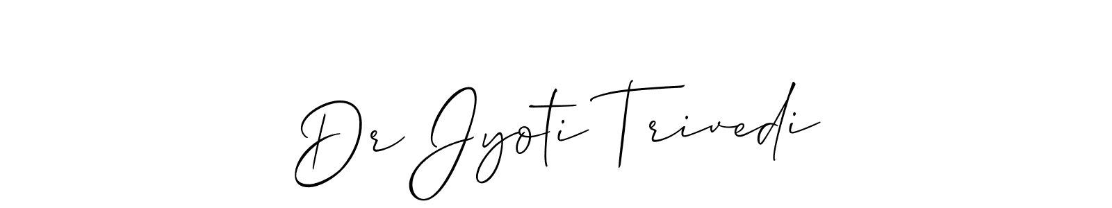 It looks lik you need a new signature style for name Dr Jyoti Trivedi. Design unique handwritten (Allison_Script) signature with our free signature maker in just a few clicks. Dr Jyoti Trivedi signature style 2 images and pictures png