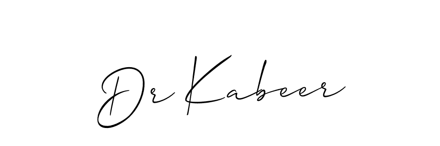 Design your own signature with our free online signature maker. With this signature software, you can create a handwritten (Allison_Script) signature for name Dr Kabeer. Dr Kabeer signature style 2 images and pictures png