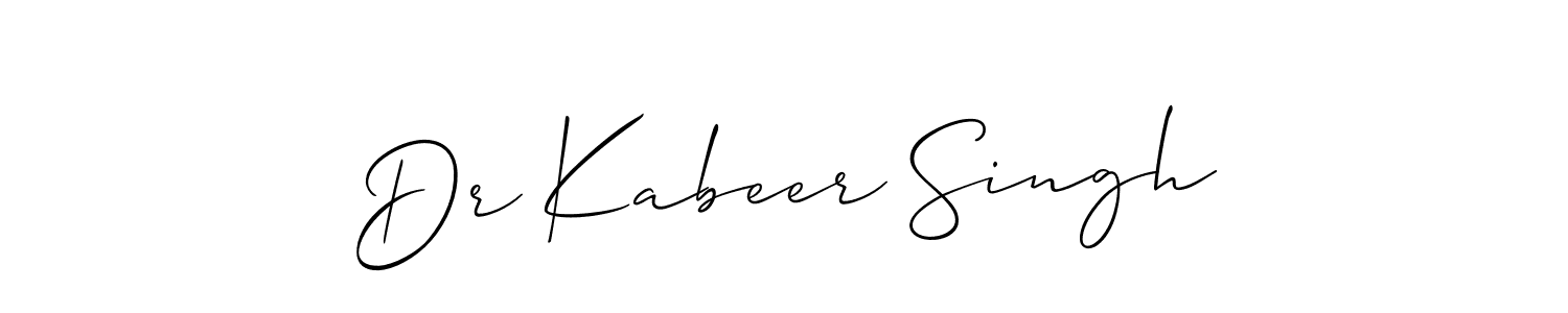 Also we have Dr Kabeer Singh name is the best signature style. Create professional handwritten signature collection using Allison_Script autograph style. Dr Kabeer Singh signature style 2 images and pictures png