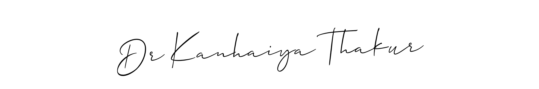 It looks lik you need a new signature style for name Dr Kanhaiya Thakur. Design unique handwritten (Allison_Script) signature with our free signature maker in just a few clicks. Dr Kanhaiya Thakur signature style 2 images and pictures png