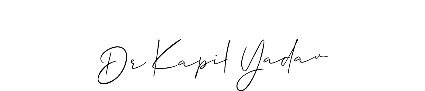 Similarly Allison_Script is the best handwritten signature design. Signature creator online .You can use it as an online autograph creator for name Dr Kapil Yadav. Dr Kapil Yadav signature style 2 images and pictures png