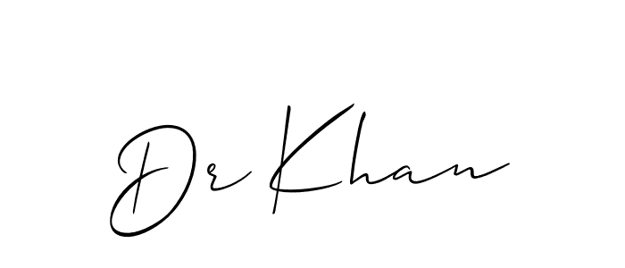 if you are searching for the best signature style for your name Dr Khan. so please give up your signature search. here we have designed multiple signature styles  using Allison_Script. Dr Khan signature style 2 images and pictures png