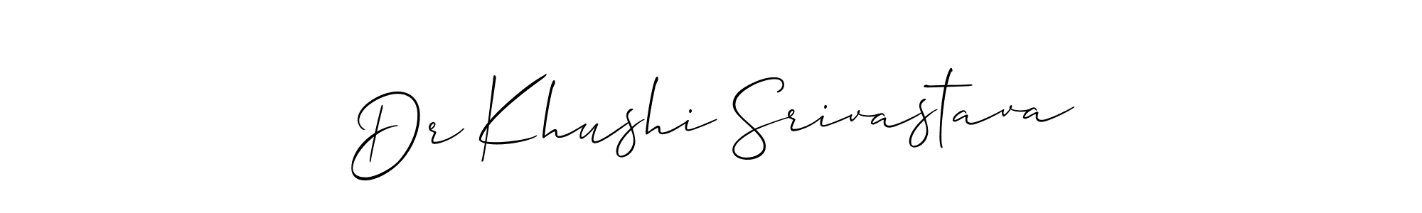 Design your own signature with our free online signature maker. With this signature software, you can create a handwritten (Allison_Script) signature for name Dr Khushi Srivastava. Dr Khushi Srivastava signature style 2 images and pictures png
