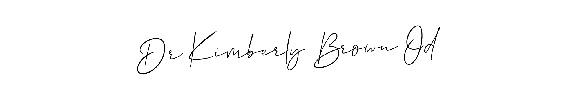 Make a short Dr Kimberly Brown Od signature style. Manage your documents anywhere anytime using Allison_Script. Create and add eSignatures, submit forms, share and send files easily. Dr Kimberly Brown Od signature style 2 images and pictures png