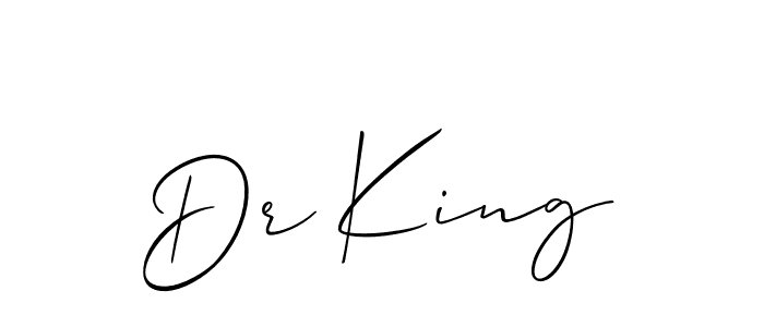 if you are searching for the best signature style for your name Dr King. so please give up your signature search. here we have designed multiple signature styles  using Allison_Script. Dr King signature style 2 images and pictures png