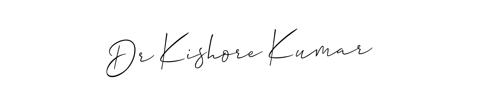 Similarly Allison_Script is the best handwritten signature design. Signature creator online .You can use it as an online autograph creator for name Dr Kishore Kumar. Dr Kishore Kumar signature style 2 images and pictures png