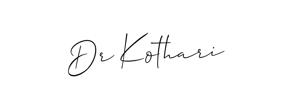 Also You can easily find your signature by using the search form. We will create Dr Kothari name handwritten signature images for you free of cost using Allison_Script sign style. Dr Kothari signature style 2 images and pictures png