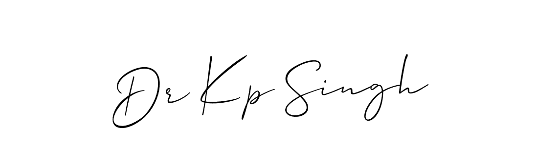 How to make Dr Kp Singh signature? Allison_Script is a professional autograph style. Create handwritten signature for Dr Kp Singh name. Dr Kp Singh signature style 2 images and pictures png