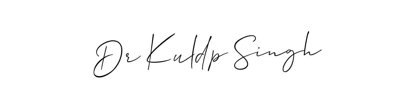 Similarly Allison_Script is the best handwritten signature design. Signature creator online .You can use it as an online autograph creator for name Dr Kuldp Singh. Dr Kuldp Singh signature style 2 images and pictures png