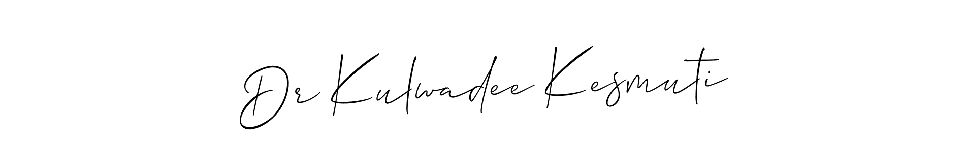 Use a signature maker to create a handwritten signature online. With this signature software, you can design (Allison_Script) your own signature for name Dr Kulwadee Kesmuti. Dr Kulwadee Kesmuti signature style 2 images and pictures png