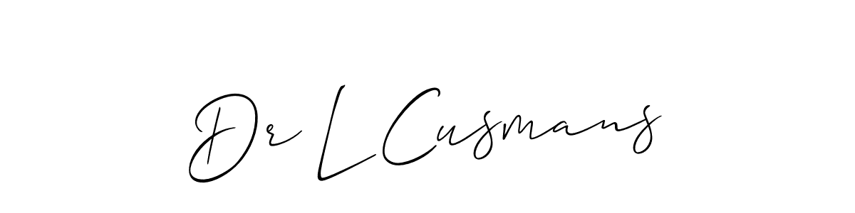 Dr L Cusmans stylish signature style. Best Handwritten Sign (Allison_Script) for my name. Handwritten Signature Collection Ideas for my name Dr L Cusmans. Dr L Cusmans signature style 2 images and pictures png