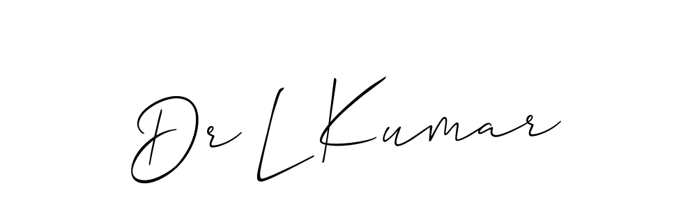 Make a beautiful signature design for name Dr L Kumar. Use this online signature maker to create a handwritten signature for free. Dr L Kumar signature style 2 images and pictures png