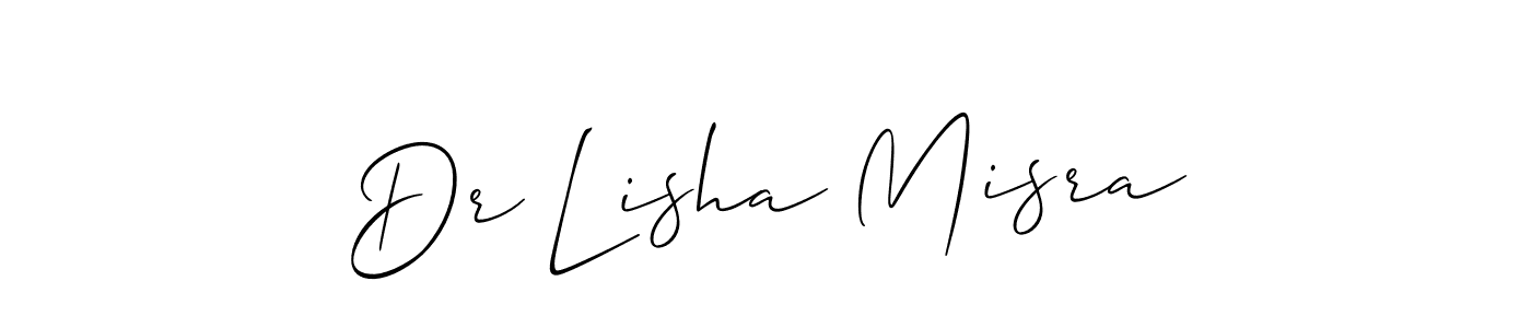 Also we have Dr Lisha Misra name is the best signature style. Create professional handwritten signature collection using Allison_Script autograph style. Dr Lisha Misra signature style 2 images and pictures png