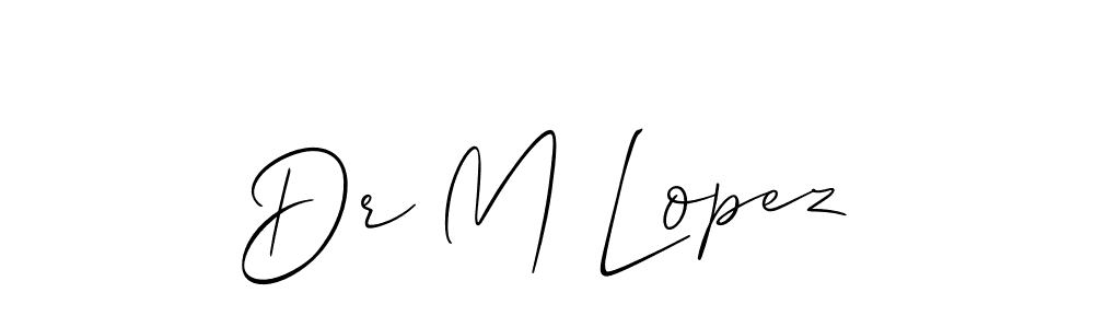 Also You can easily find your signature by using the search form. We will create Dr M Lopez name handwritten signature images for you free of cost using Allison_Script sign style. Dr M Lopez signature style 2 images and pictures png