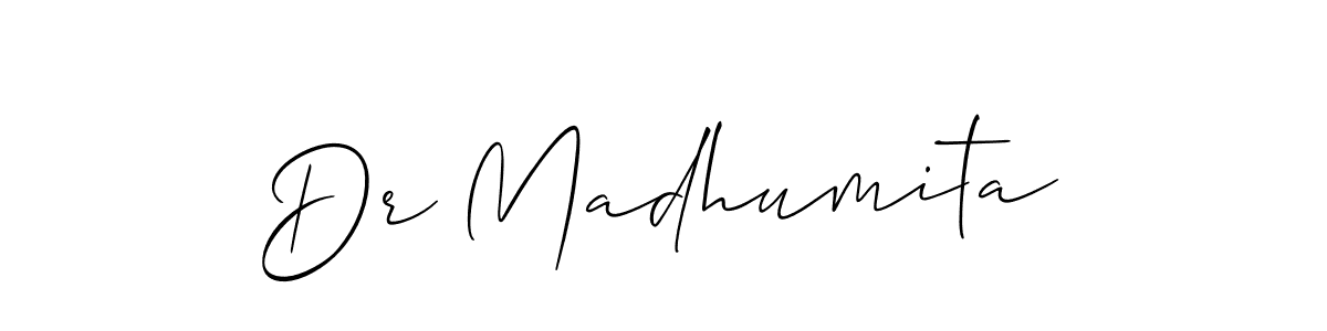Design your own signature with our free online signature maker. With this signature software, you can create a handwritten (Allison_Script) signature for name Dr Madhumita. Dr Madhumita signature style 2 images and pictures png
