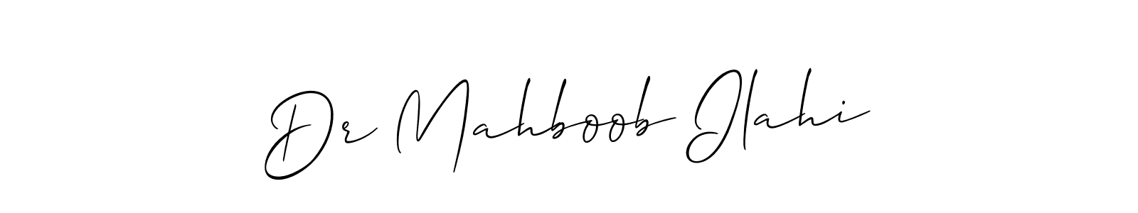 Design your own signature with our free online signature maker. With this signature software, you can create a handwritten (Allison_Script) signature for name Dr Mahboob Ilahi. Dr Mahboob Ilahi signature style 2 images and pictures png