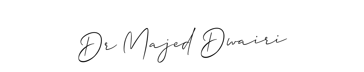 You should practise on your own different ways (Allison_Script) to write your name (Dr Majed Dwairi) in signature. don't let someone else do it for you. Dr Majed Dwairi signature style 2 images and pictures png