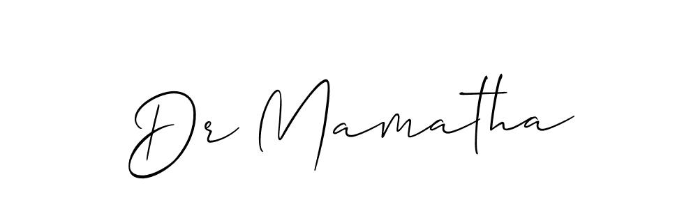 How to make Dr Mamatha signature? Allison_Script is a professional autograph style. Create handwritten signature for Dr Mamatha name. Dr Mamatha signature style 2 images and pictures png