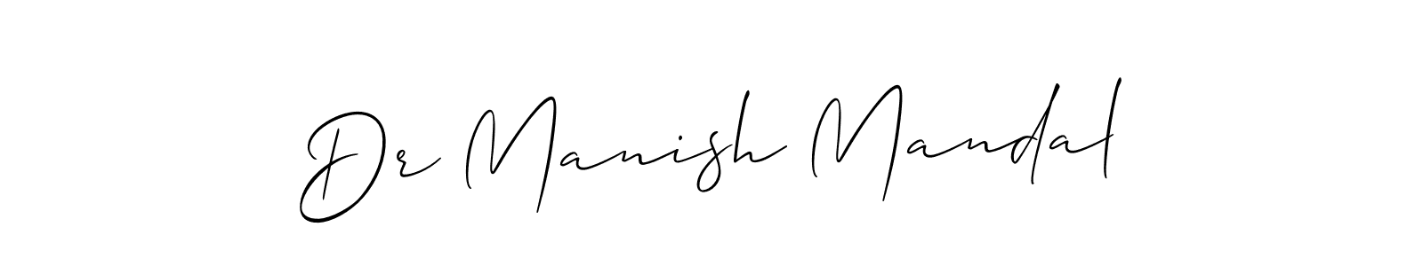 Also we have Dr Manish Mandal name is the best signature style. Create professional handwritten signature collection using Allison_Script autograph style. Dr Manish Mandal signature style 2 images and pictures png