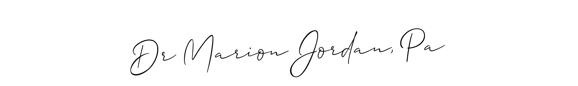 if you are searching for the best signature style for your name Dr Marion Jordan, Pa. so please give up your signature search. here we have designed multiple signature styles  using Allison_Script. Dr Marion Jordan, Pa signature style 2 images and pictures png