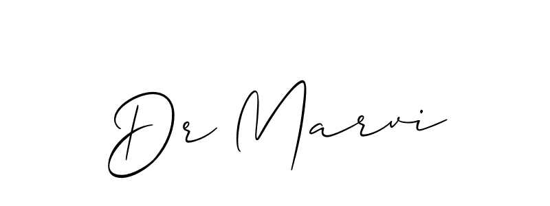 Create a beautiful signature design for name Dr Marvi. With this signature (Allison_Script) fonts, you can make a handwritten signature for free. Dr Marvi signature style 2 images and pictures png