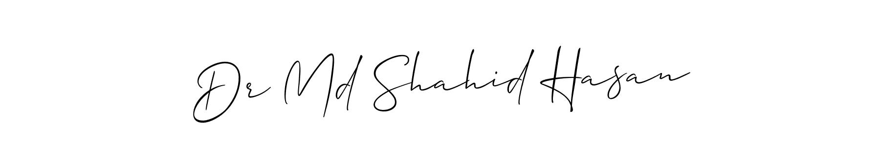 Allison_Script is a professional signature style that is perfect for those who want to add a touch of class to their signature. It is also a great choice for those who want to make their signature more unique. Get Dr Md Shahid Hasan name to fancy signature for free. Dr Md Shahid Hasan signature style 2 images and pictures png