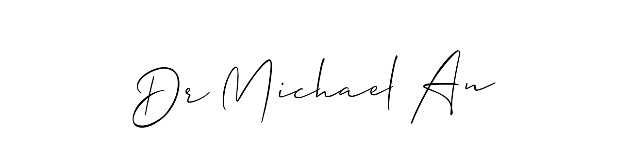 Similarly Allison_Script is the best handwritten signature design. Signature creator online .You can use it as an online autograph creator for name Dr Michael An. Dr Michael An signature style 2 images and pictures png