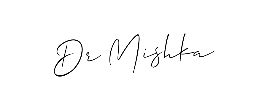 You should practise on your own different ways (Allison_Script) to write your name (Dr Mishka) in signature. don't let someone else do it for you. Dr Mishka signature style 2 images and pictures png