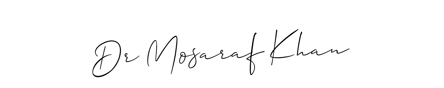 Dr Mosaraf Khan stylish signature style. Best Handwritten Sign (Allison_Script) for my name. Handwritten Signature Collection Ideas for my name Dr Mosaraf Khan. Dr Mosaraf Khan signature style 2 images and pictures png