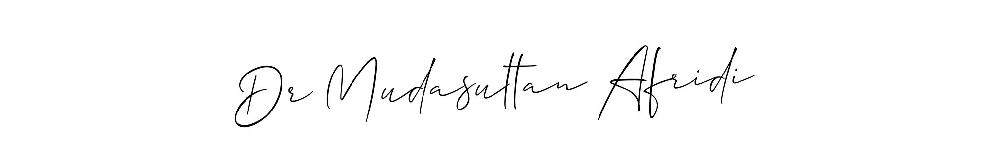 The best way (Allison_Script) to make a short signature is to pick only two or three words in your name. The name Dr Mudasultan Afridi include a total of six letters. For converting this name. Dr Mudasultan Afridi signature style 2 images and pictures png