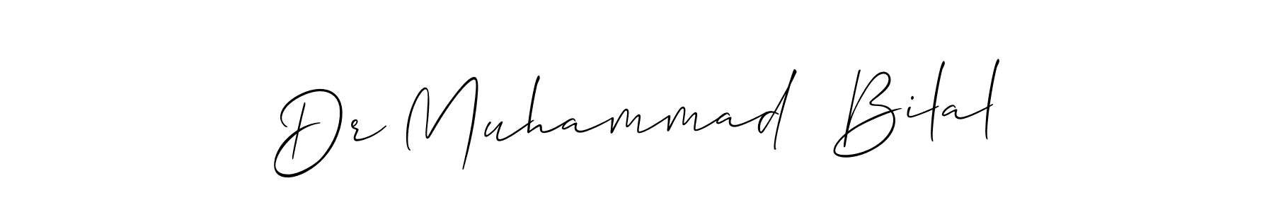 Also You can easily find your signature by using the search form. We will create Dr Muhammad  Bilal name handwritten signature images for you free of cost using Allison_Script sign style. Dr Muhammad  Bilal signature style 2 images and pictures png