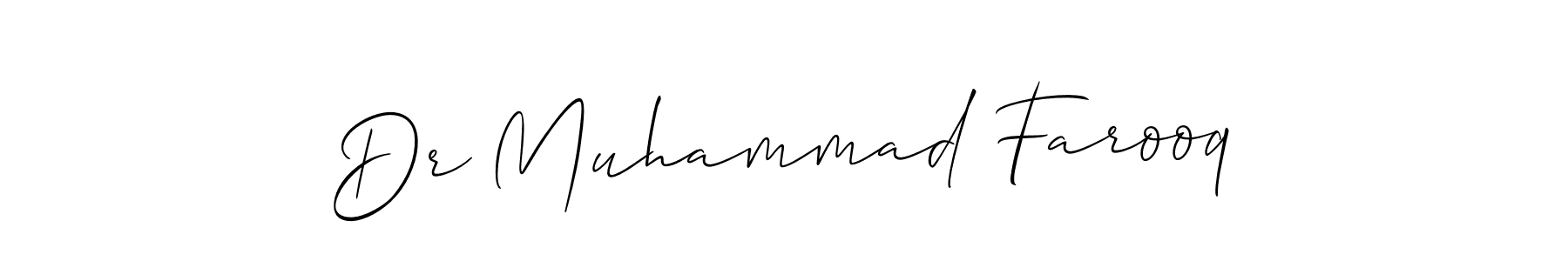 Make a short Dr Muhammad Farooq signature style. Manage your documents anywhere anytime using Allison_Script. Create and add eSignatures, submit forms, share and send files easily. Dr Muhammad Farooq signature style 2 images and pictures png