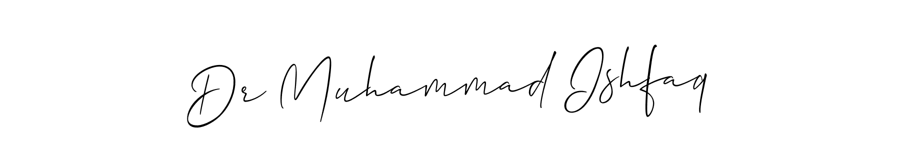You should practise on your own different ways (Allison_Script) to write your name (Dr Muhammad Ishfaq) in signature. don't let someone else do it for you. Dr Muhammad Ishfaq signature style 2 images and pictures png