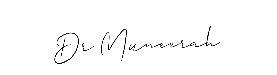 Make a beautiful signature design for name Dr Muneerah. With this signature (Allison_Script) style, you can create a handwritten signature for free. Dr Muneerah signature style 2 images and pictures png