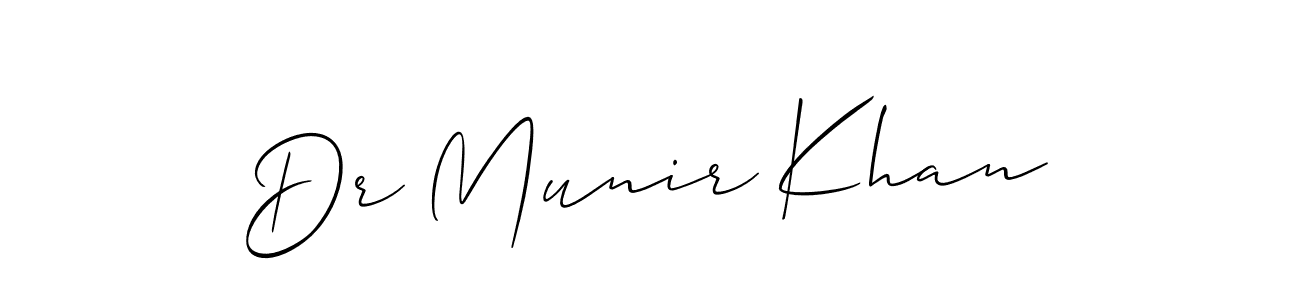 How to Draw Dr Munir Khan signature style? Allison_Script is a latest design signature styles for name Dr Munir Khan. Dr Munir Khan signature style 2 images and pictures png