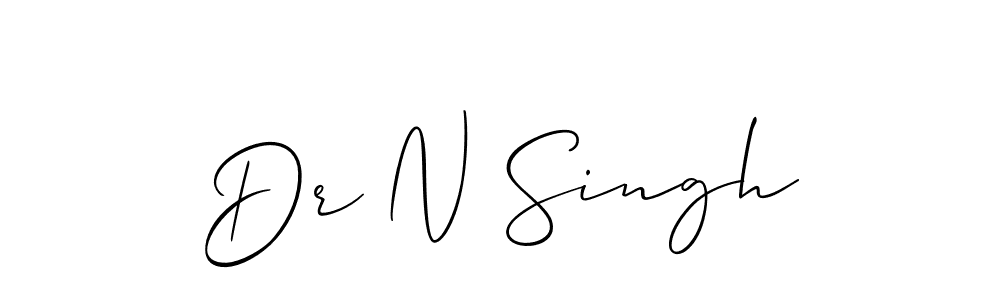 How to Draw Dr N Singh signature style? Allison_Script is a latest design signature styles for name Dr N Singh. Dr N Singh signature style 2 images and pictures png