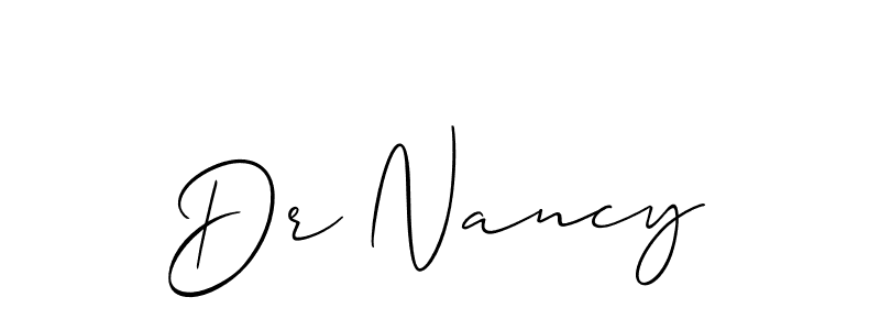 Use a signature maker to create a handwritten signature online. With this signature software, you can design (Allison_Script) your own signature for name Dr Nancy. Dr Nancy signature style 2 images and pictures png