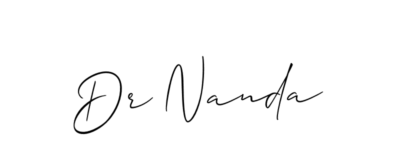 Design your own signature with our free online signature maker. With this signature software, you can create a handwritten (Allison_Script) signature for name Dr Nanda. Dr Nanda signature style 2 images and pictures png