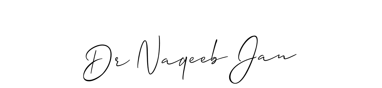 You should practise on your own different ways (Allison_Script) to write your name (Dr Naqeeb Jan) in signature. don't let someone else do it for you. Dr Naqeeb Jan signature style 2 images and pictures png
