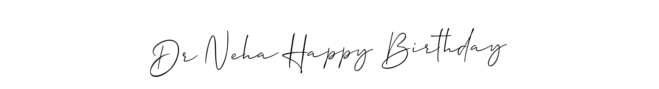 How to Draw Dr Neha Happy Birthday signature style? Allison_Script is a latest design signature styles for name Dr Neha Happy Birthday. Dr Neha Happy Birthday signature style 2 images and pictures png