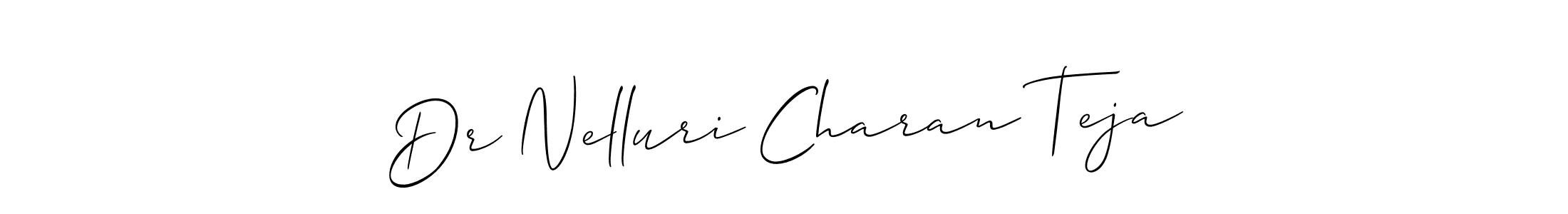 Allison_Script is a professional signature style that is perfect for those who want to add a touch of class to their signature. It is also a great choice for those who want to make their signature more unique. Get Dr Nelluri Charan Teja name to fancy signature for free. Dr Nelluri Charan Teja signature style 2 images and pictures png