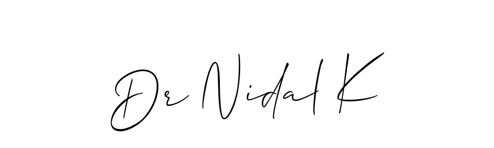 Best and Professional Signature Style for Dr Nidal K. Allison_Script Best Signature Style Collection. Dr Nidal K signature style 2 images and pictures png