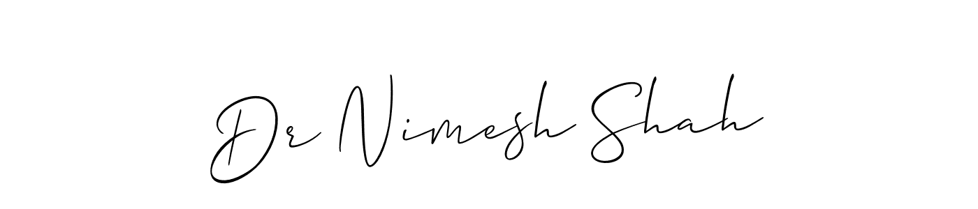 Make a short Dr Nimesh Shah signature style. Manage your documents anywhere anytime using Allison_Script. Create and add eSignatures, submit forms, share and send files easily. Dr Nimesh Shah signature style 2 images and pictures png